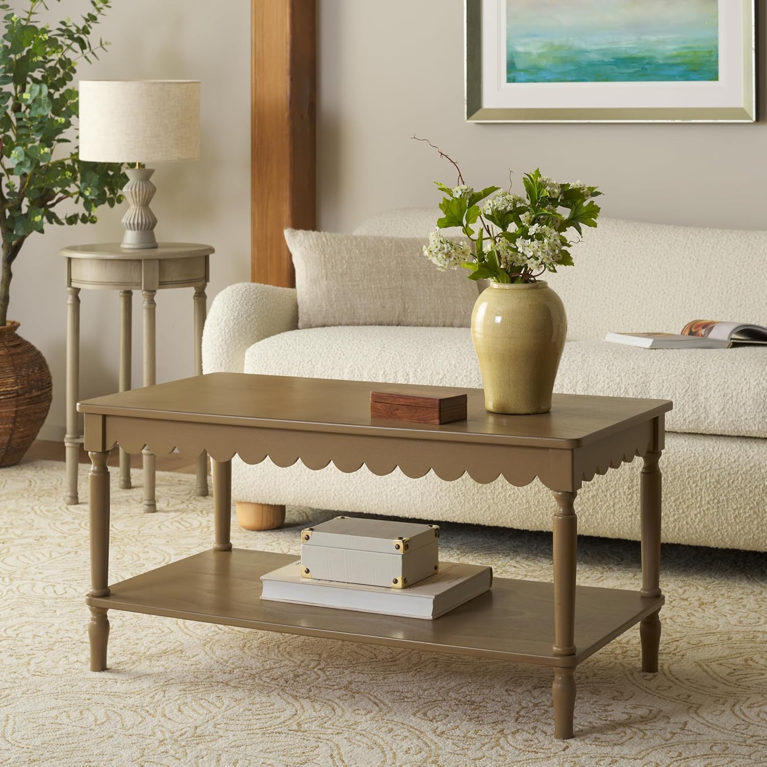 SAFAVIEH Home Collection Haven Desert Brown Coffee Table