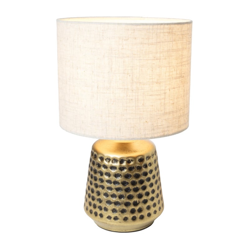 Lampvoet - gehamerd goud - &Oslash;15x24 cm