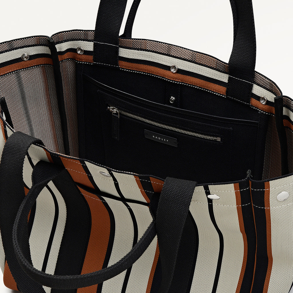Hadleigh Place - Stripe - Large Open Top Tote