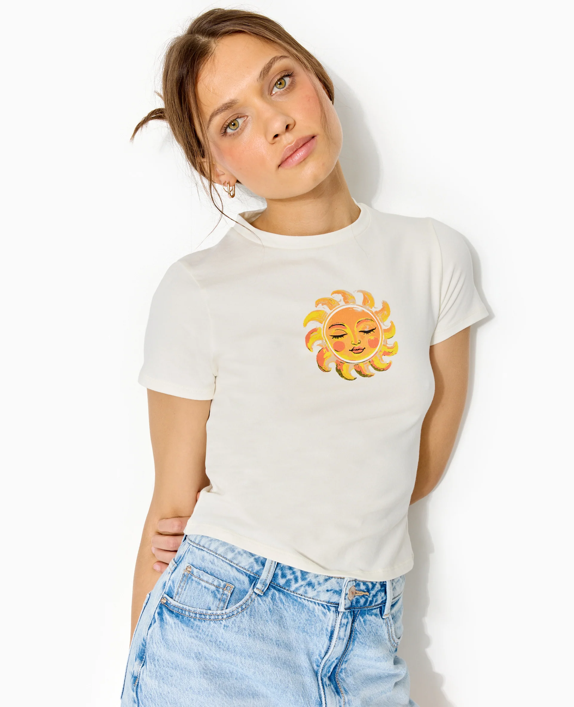 T-shirt manches courtes avec print devant