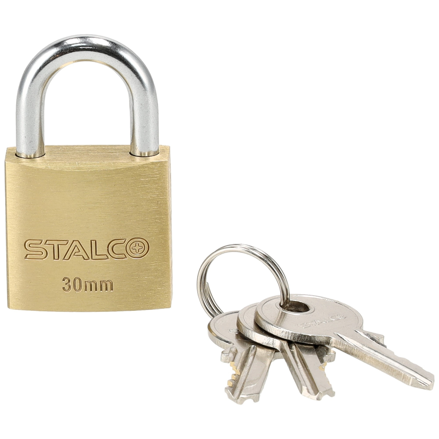 Kłódka mosiężna 30 mm STALCO S024110230