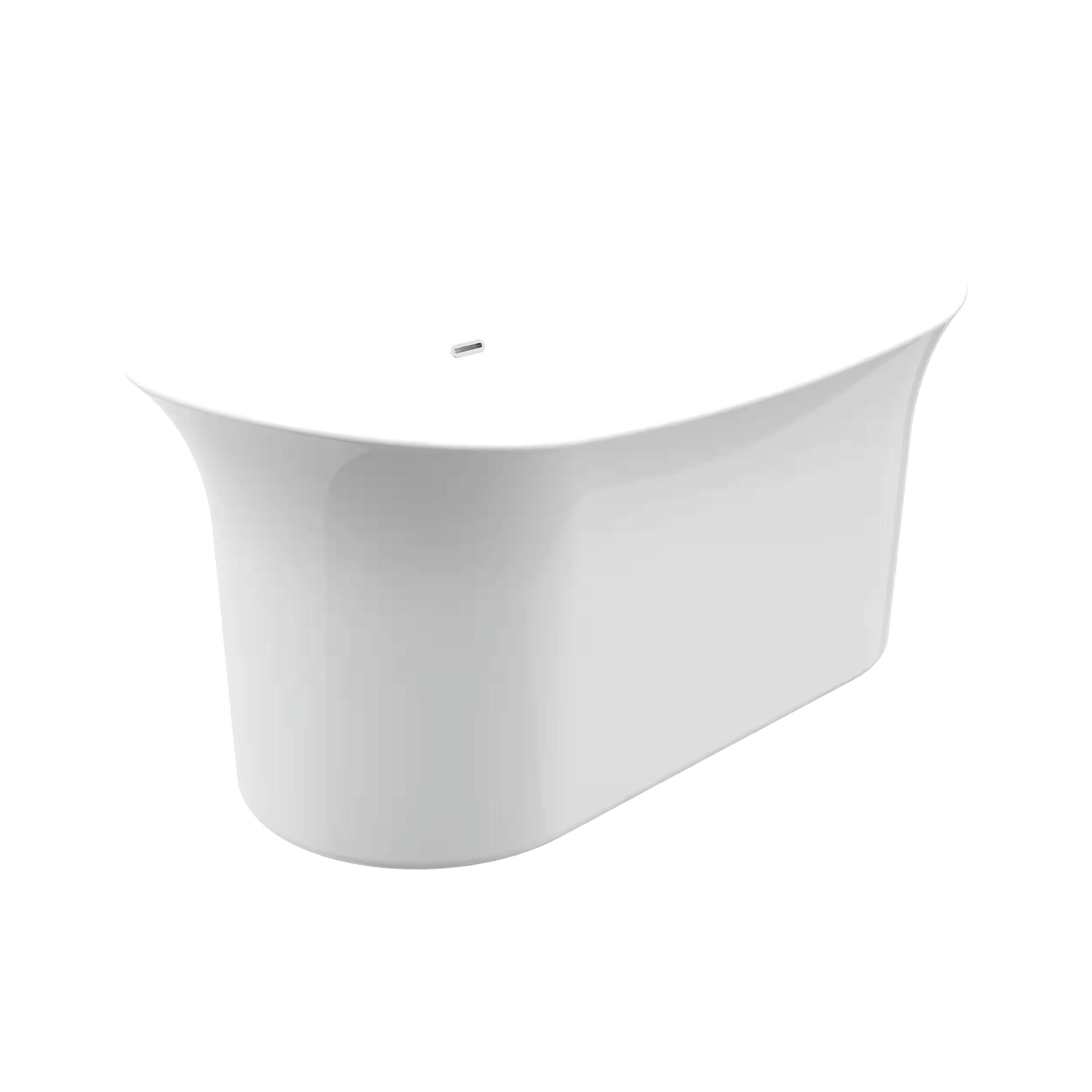A&E Bath Milana Artistic Acrylic Freestanding Bathtub with Adjustable Feet, Assorted Colours, 66-in