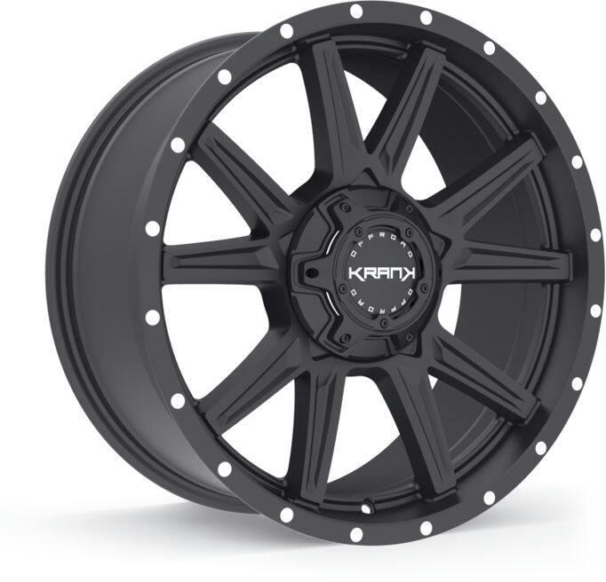 Krank Cylinder Alloy Wheel/Rim, Satin Black