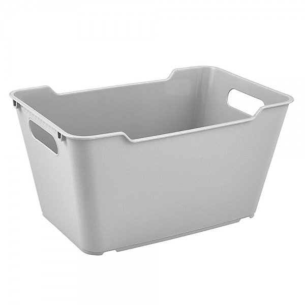Bac de rangement lifestyle 6 litres avec poignées - Gris