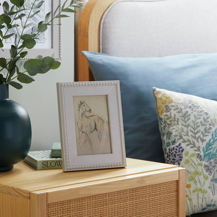 Habitat Beaded Grey Wooden Picture Frame - 5x7"