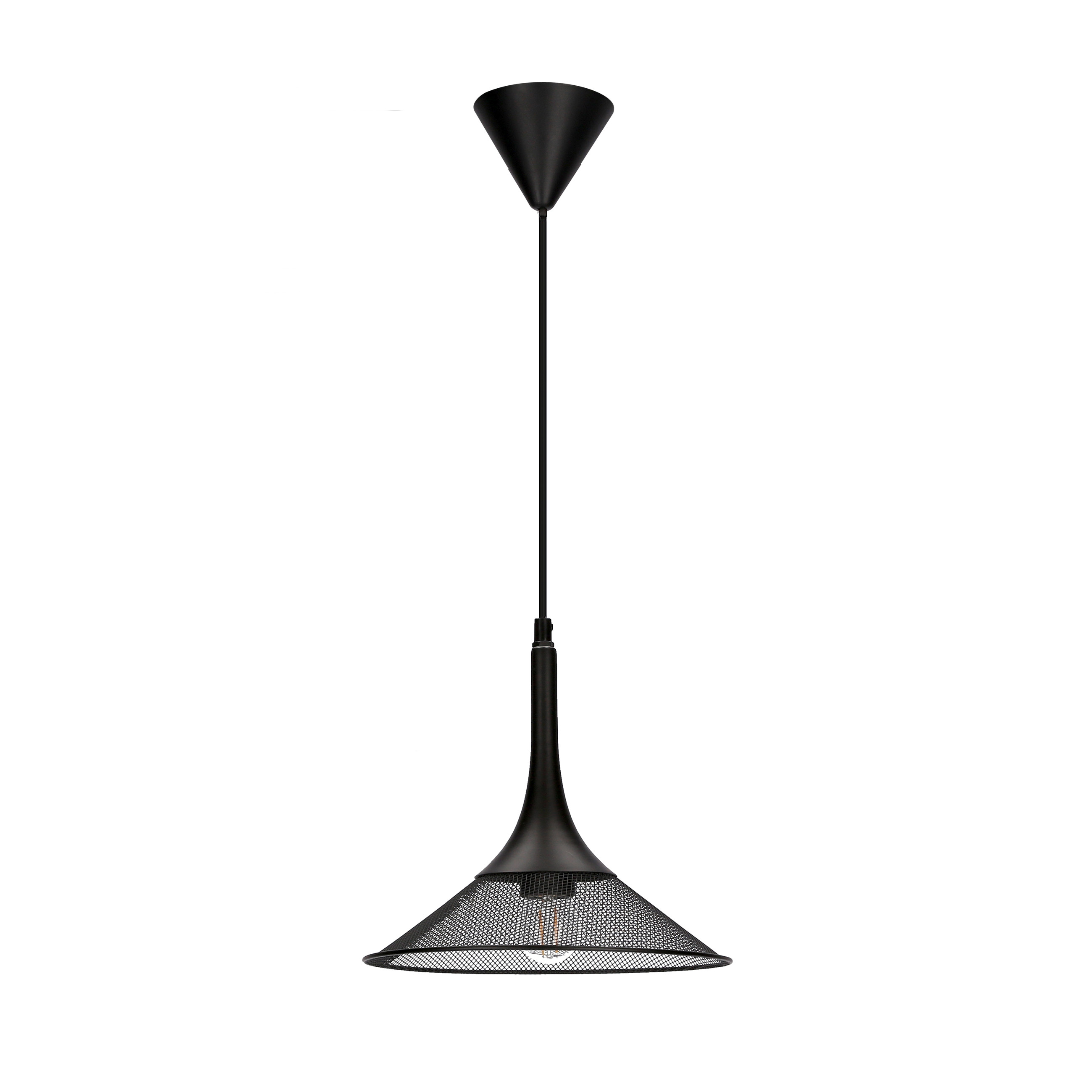 Lampa wisząca czarna KIRUNA 1xE27x40W wym: 110x25x25 cm Candellux