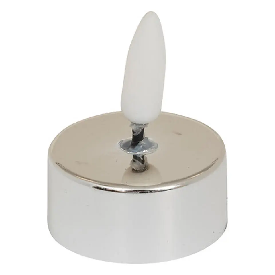 Feeric Lights & Christmas LED theelichtjes - 8x - zilver - 5,5 cm