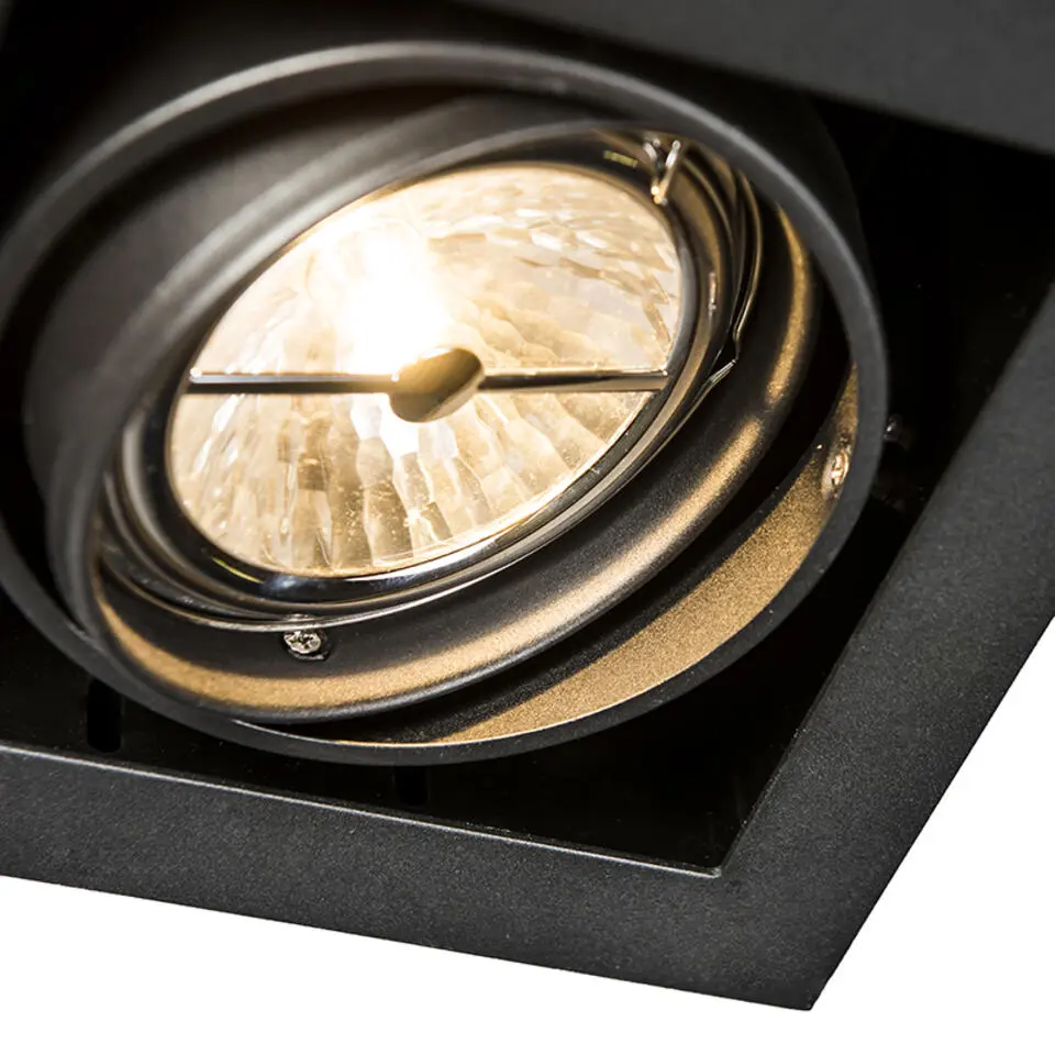 Qazqa inbouwspot oneon zwart g53