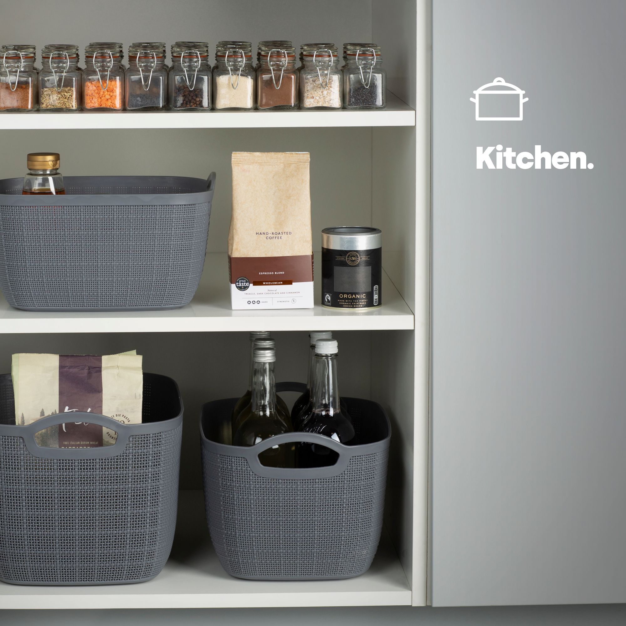 LIVIVO Stackable Plastic Storage Basket