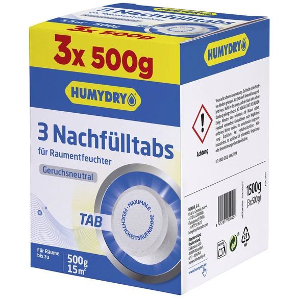 Nachfüllpaket für Luftentfeuchter, für Räume bis 15 m², 0,5 l, granulat