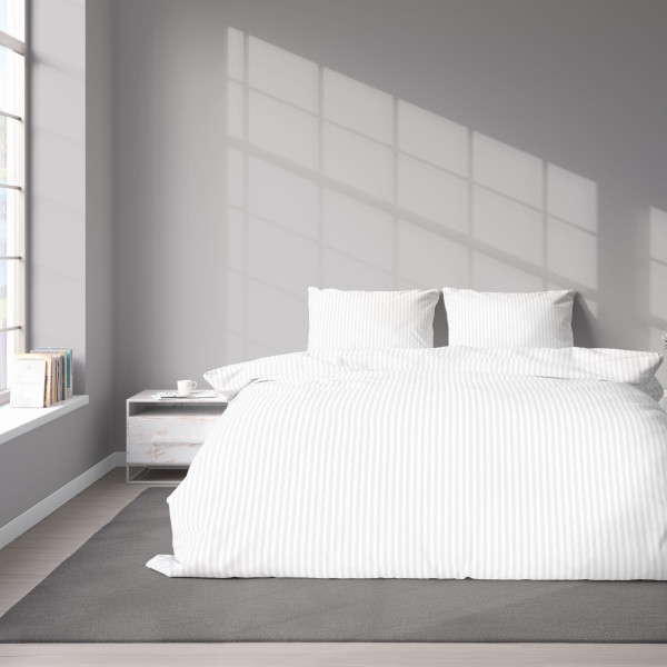 Komplet pościeli z adamaszku Pure Collection 160x200 biały