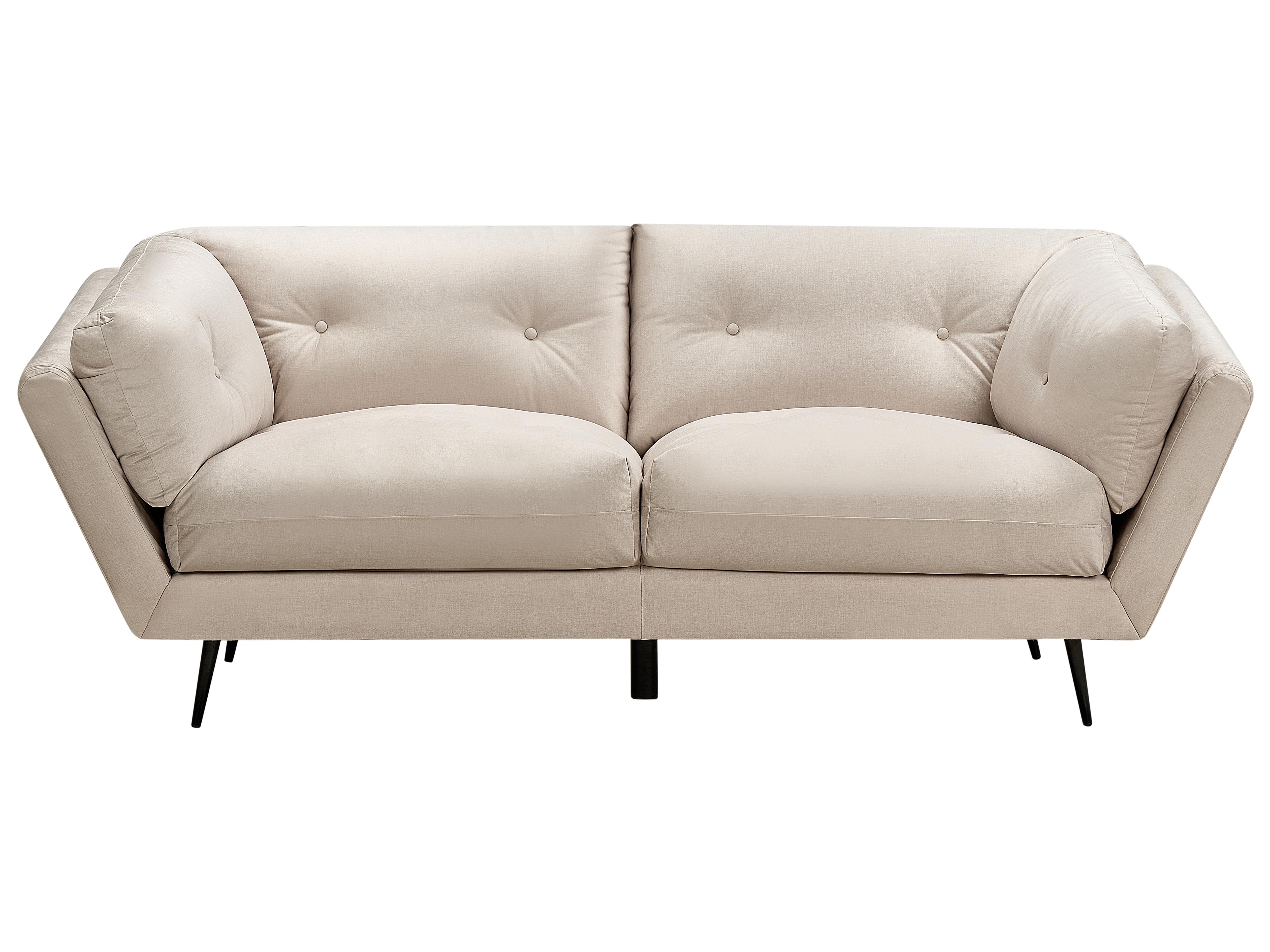Sofa 3 Seater LENVIK Velvet Beige