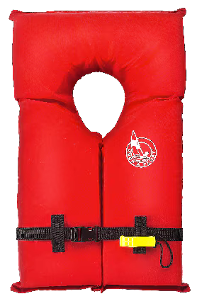 Fluid Type II Universal Nylon Keyhole PFD/Life Jacket, Orange