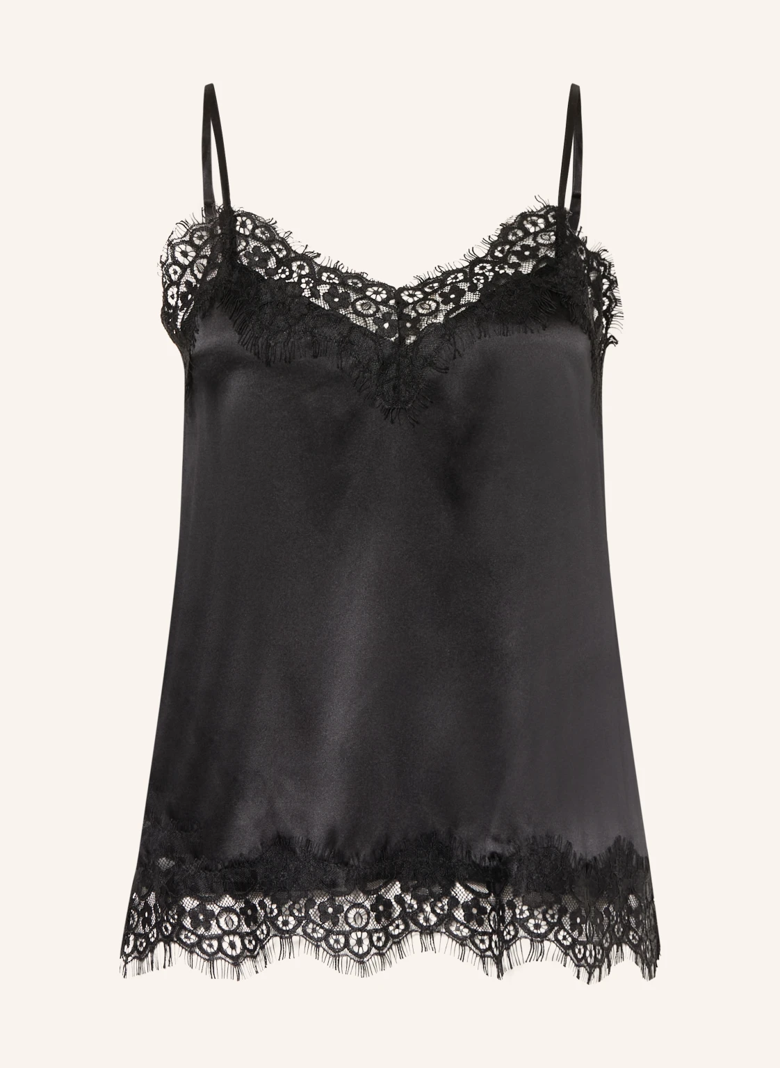 darling harbour Seidentop aus Satin mit Spitze
