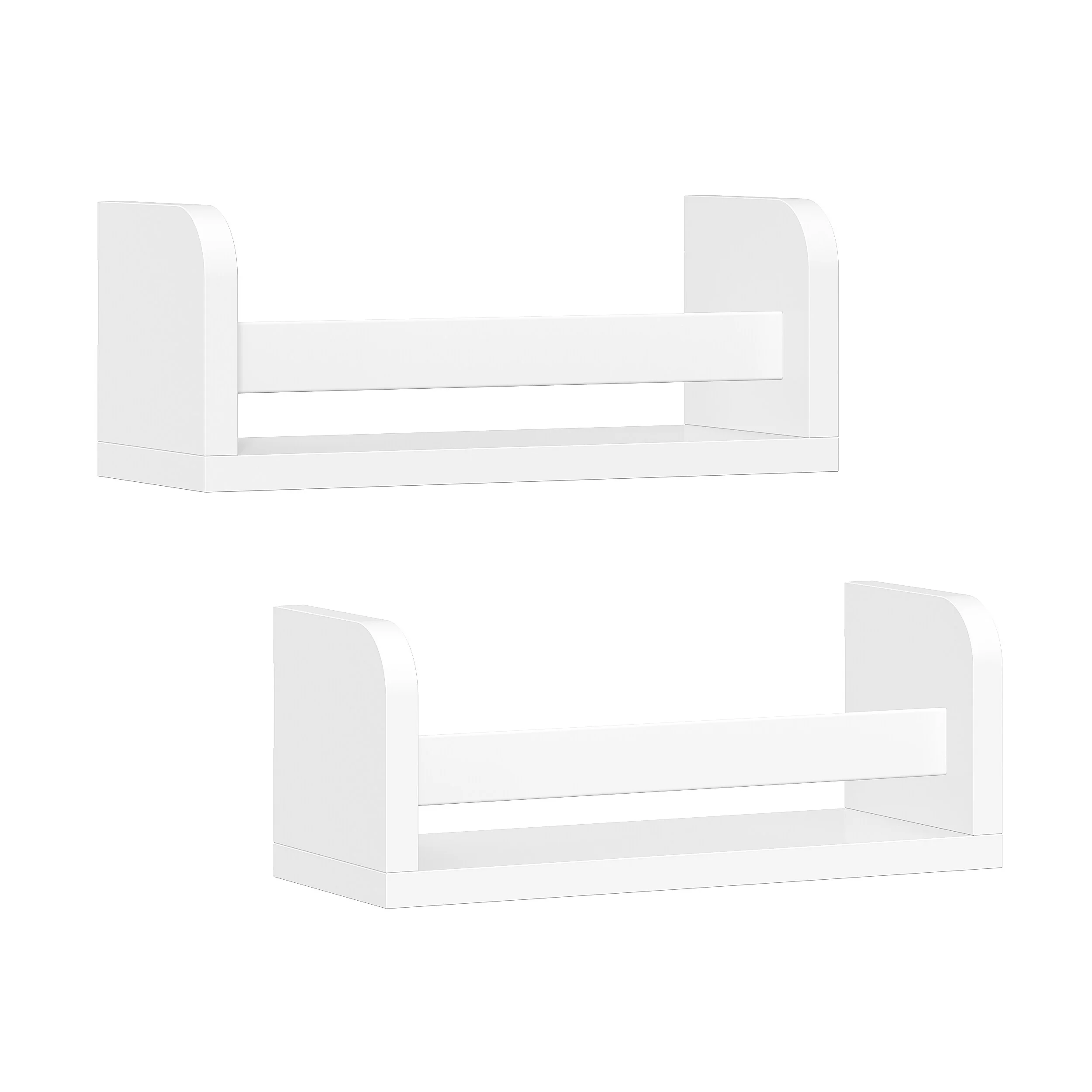 RiverRidge Home Kids Small 10 inch Floating Wall Mount Bookshelf (2 Pack)