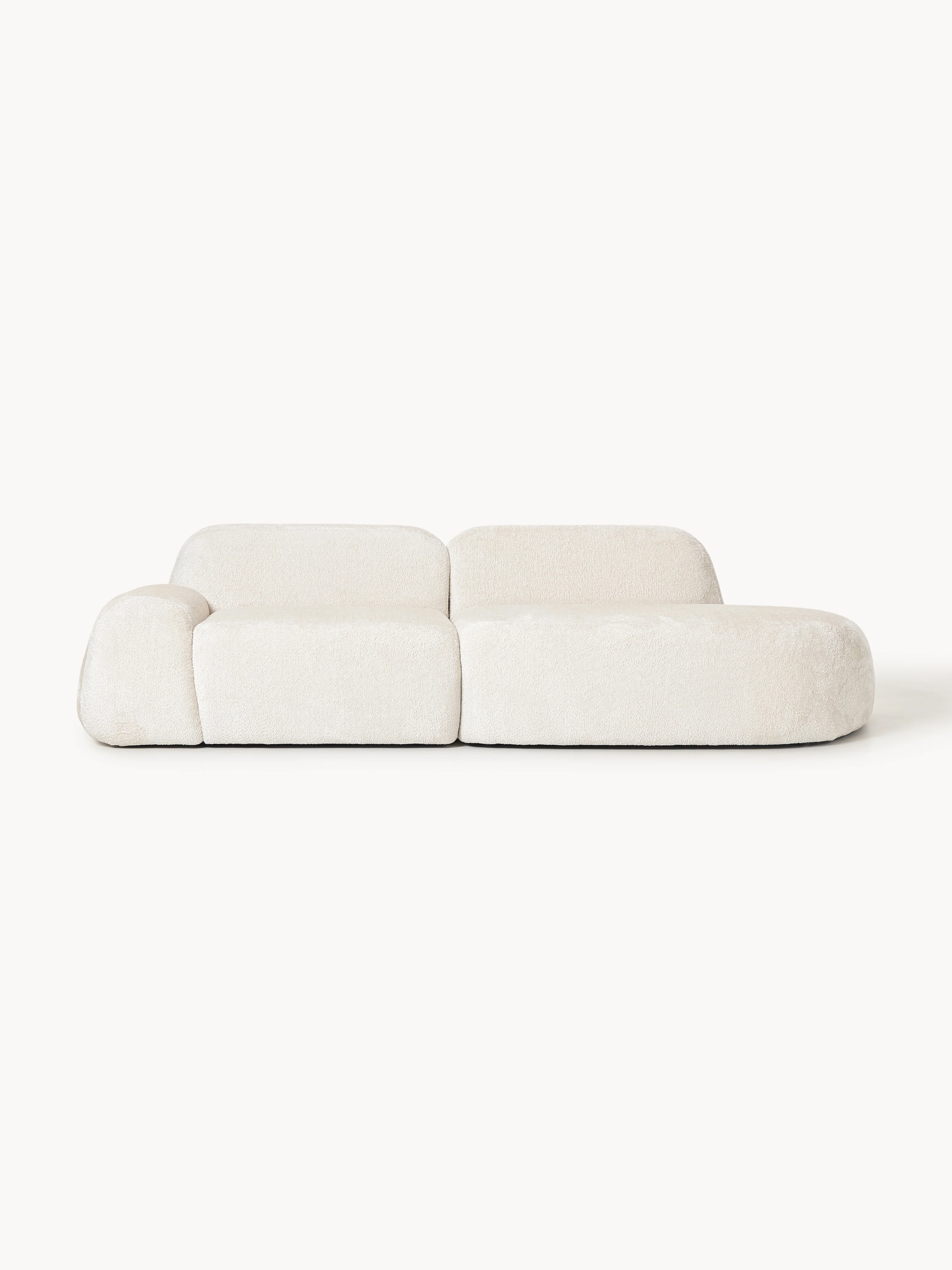Modulare Chaise Wolke (3-Sitzer) aus Teddy-Bouclé