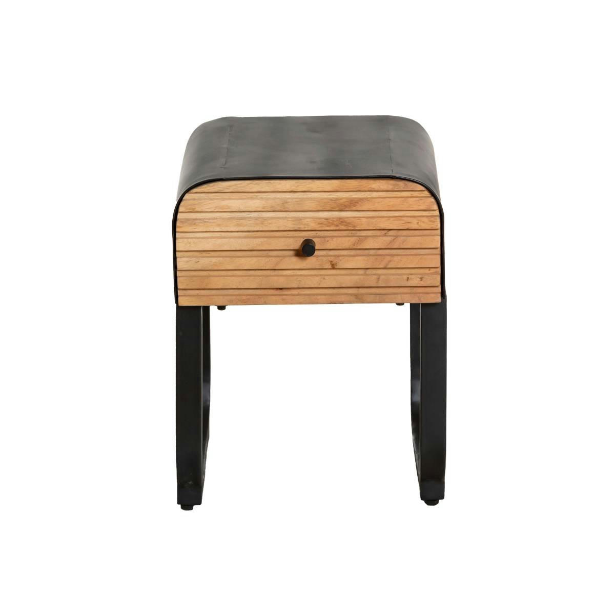 - Chevet en bois noir 30 cm