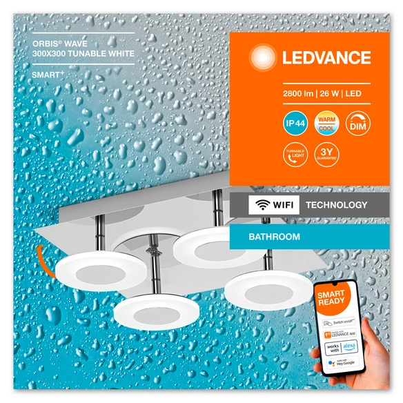 Wand-/Deckenleuchte »SMART  WIFI ORBIS WALL WAVE«, LED, inkl. Leuchtmittel, 3000-6500 K