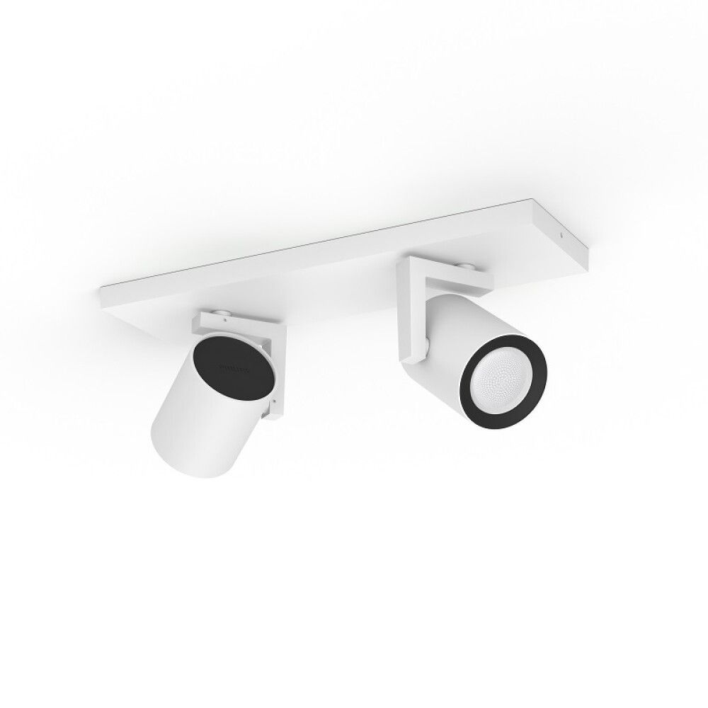 SPOTLAMPE PHILIPS HUE ARGENTA 2XGU10 5,7W HVIT