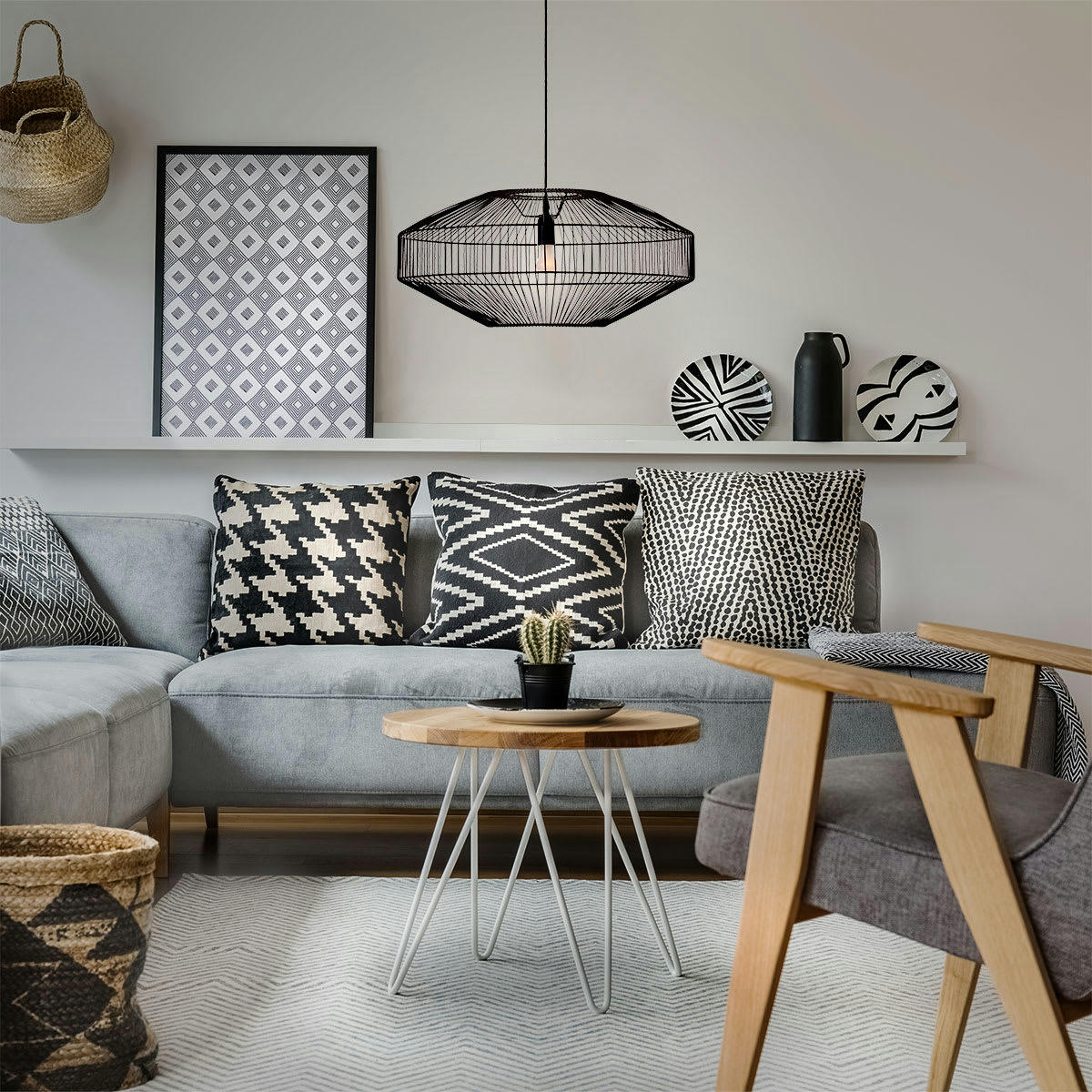 COSMOS - Suspension en métal noir