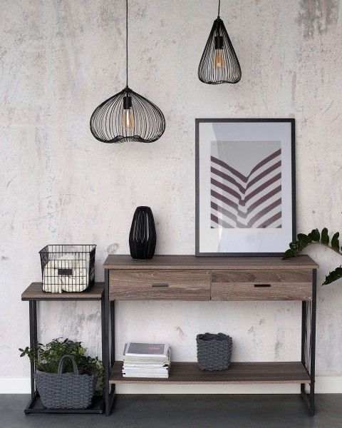 Lampa wisząca metalowa industrialna czarna