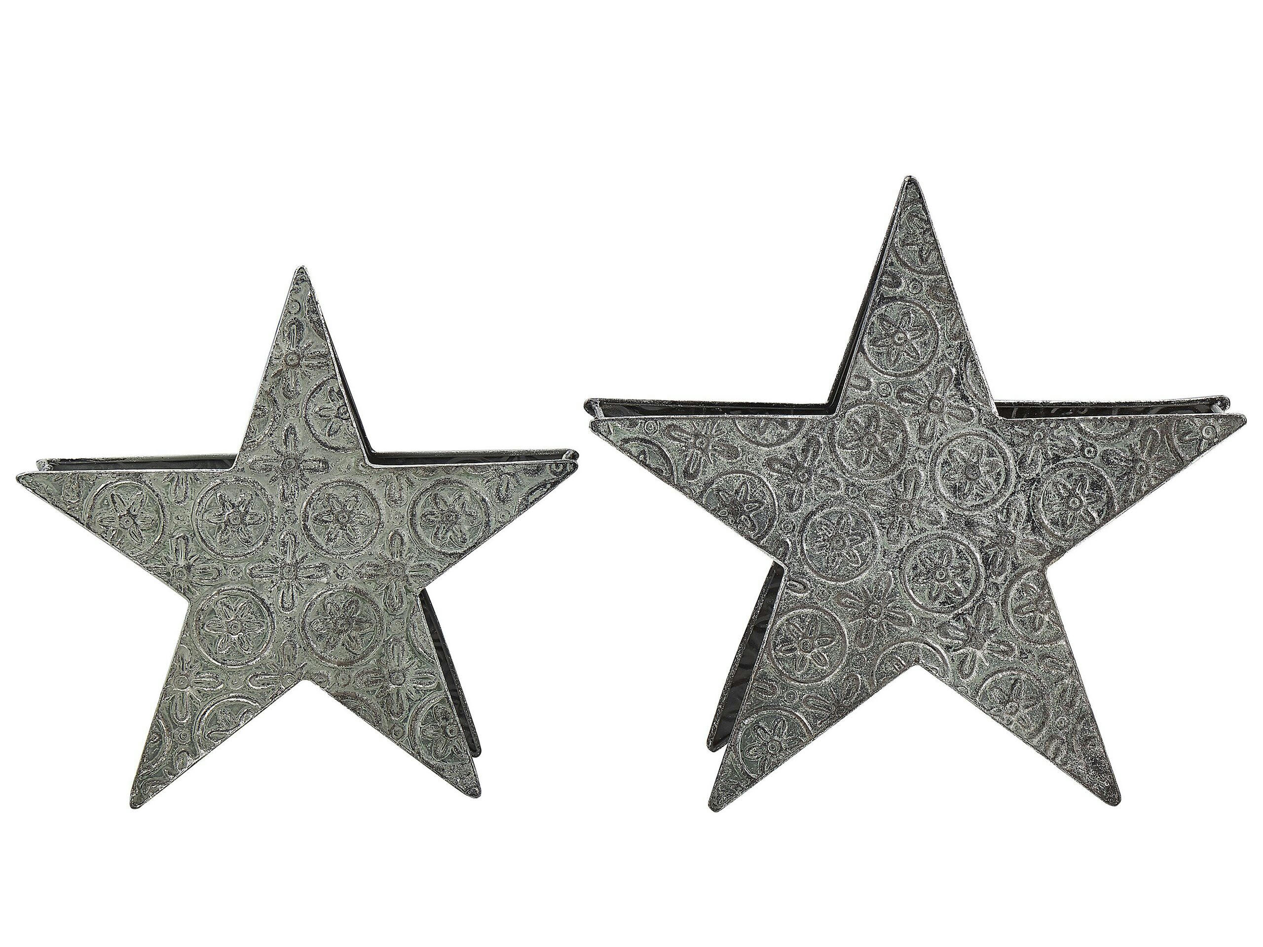 TORNIO - Lot de 2 bougeoirs argentés