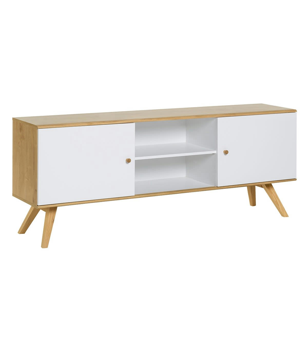 NATURE - Buffet bas 2 portes avec étagère centrale L179,5 cm