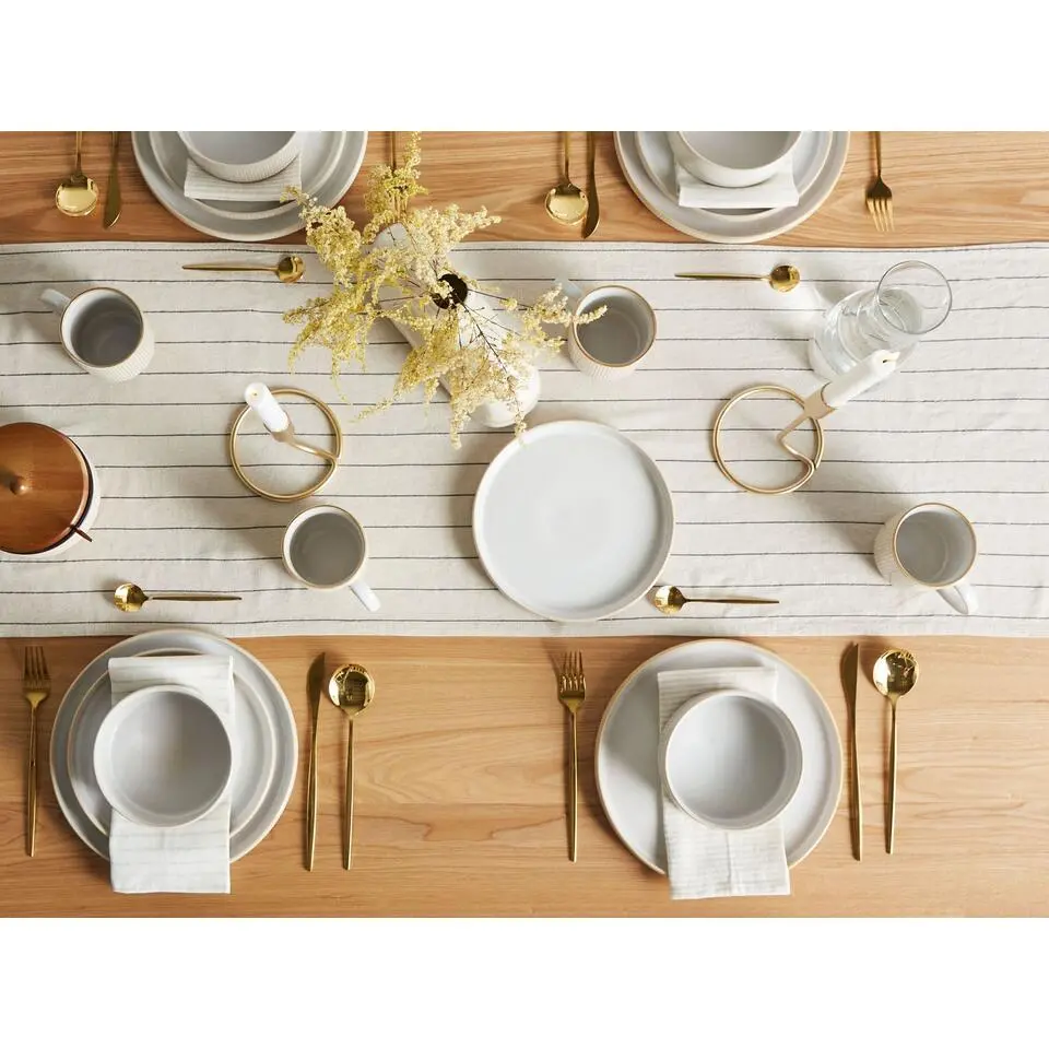 SPIKENARD - Serviesset 24 delig - Off-white - Steengoed