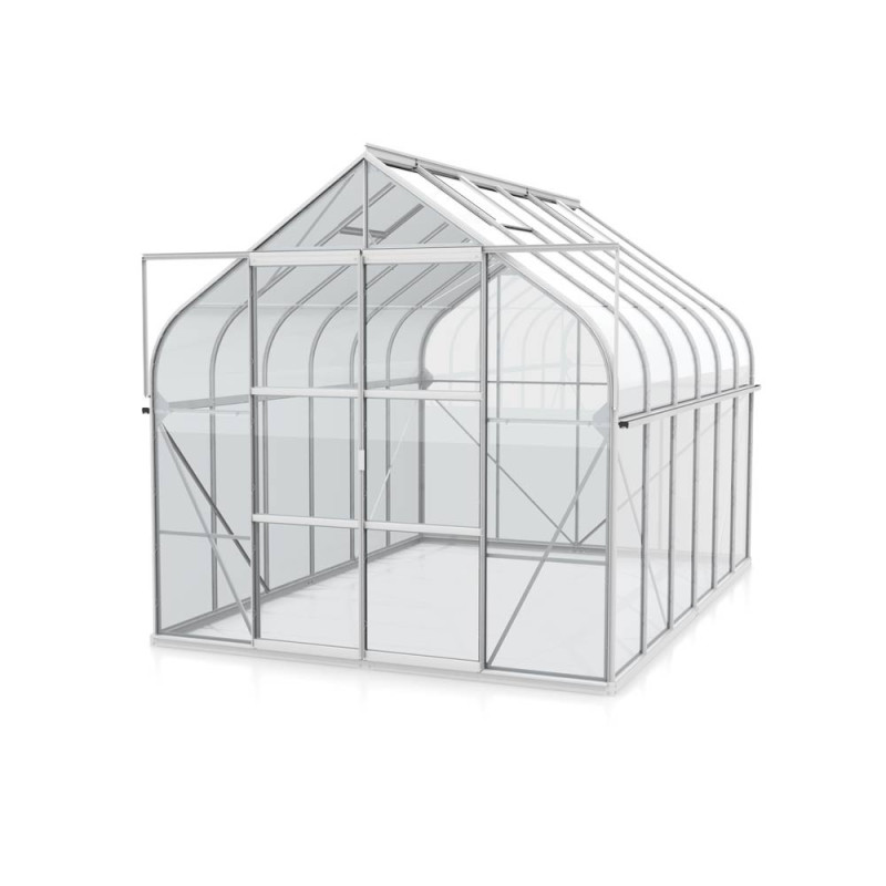 Serre en verre Dione aluminium anodisé 8,3 m² VITAVIA