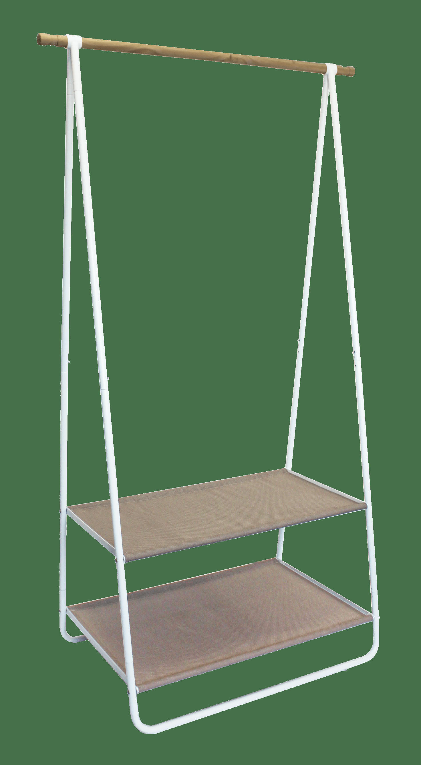 - Portant en bois métal et textile blanc 55x95x171cm