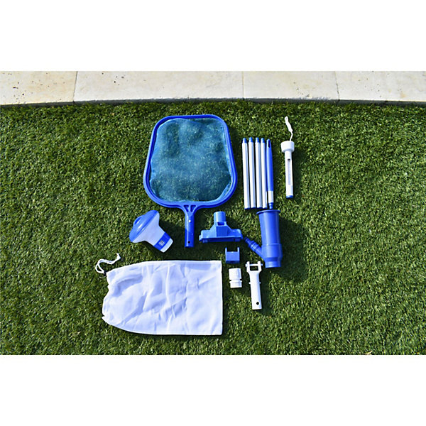 Kit Accessoires Entretien Piscine Hors Sol Doseur Epuisette Brosse Aspi Vac Thermomètre