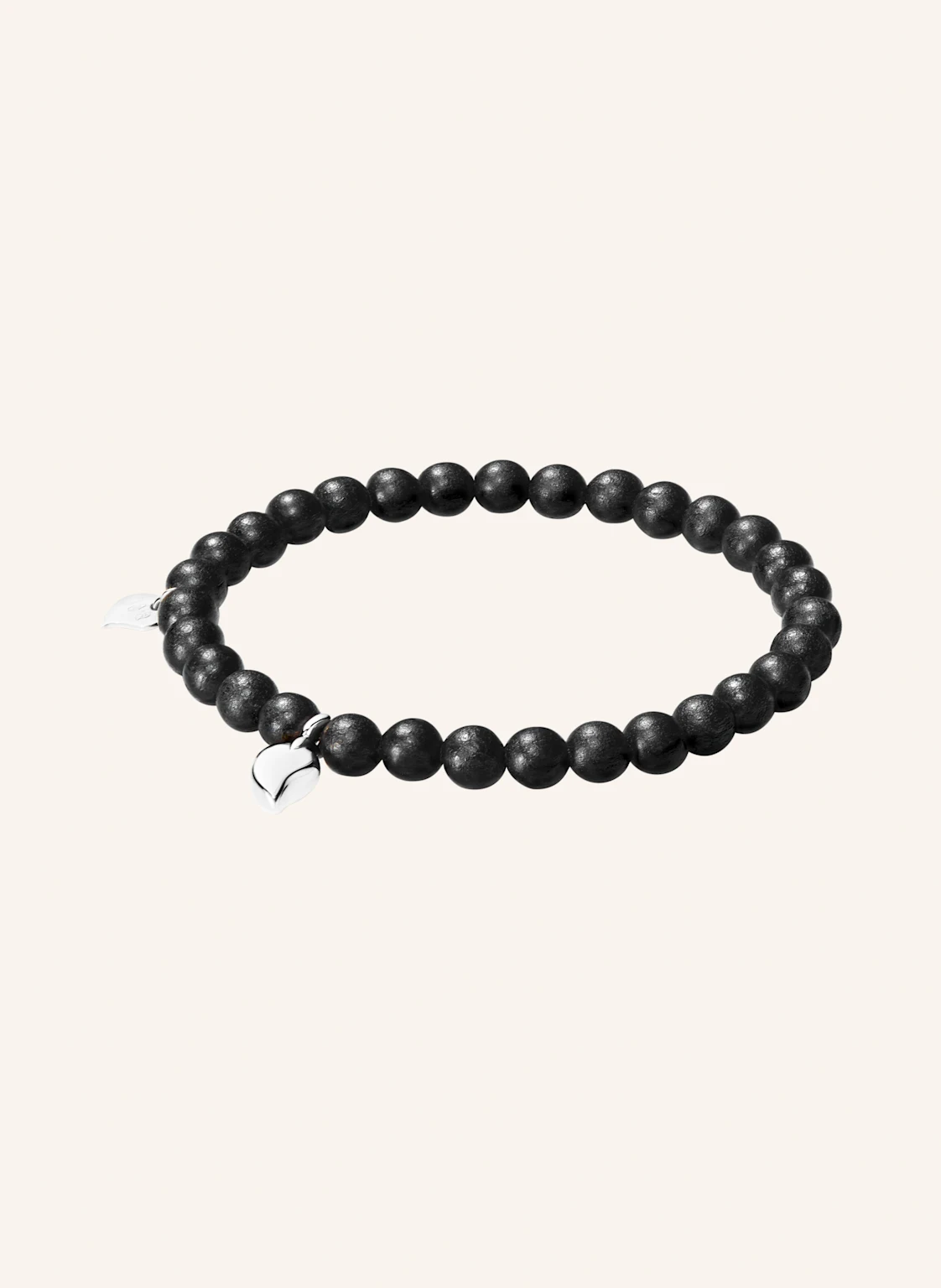 TAMARA COMOLLI Armband BRACELET INDIA EBONY DROP MEDIUM Ebenholz 18K Weißgold