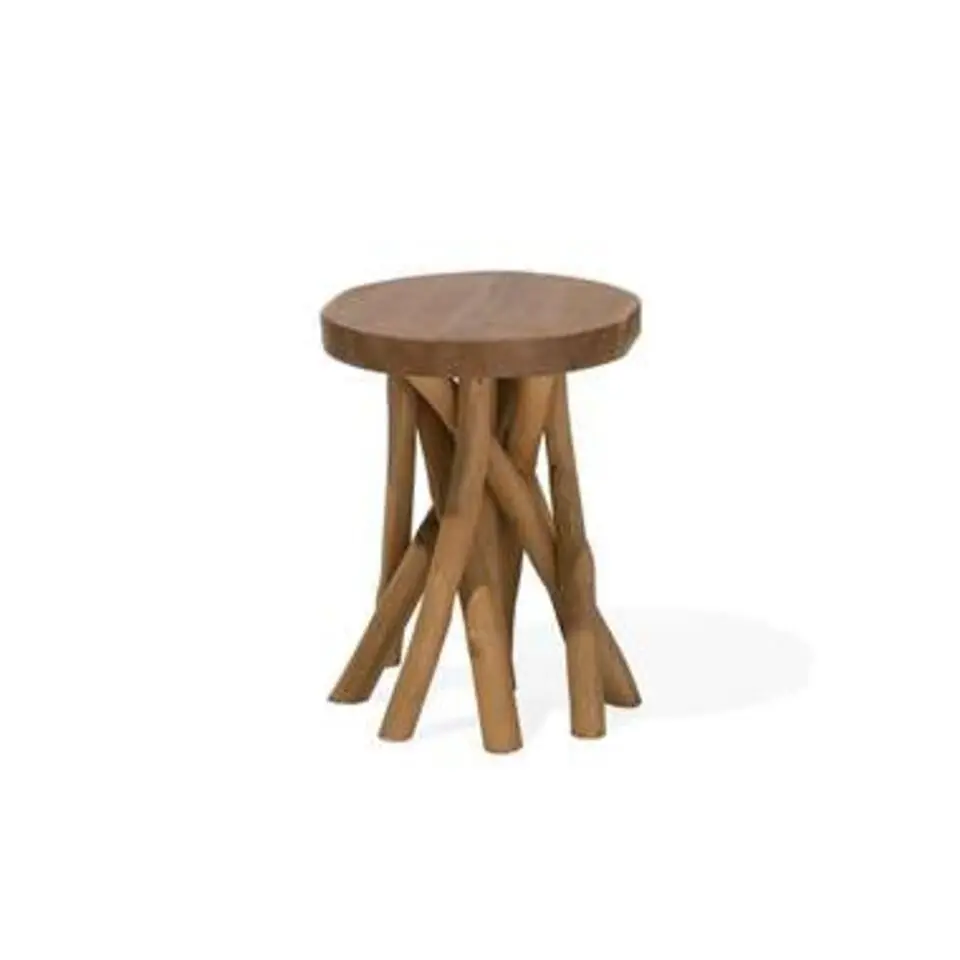 MERRITT - Bijzettafel - Lichte houtkleur - Teakhout