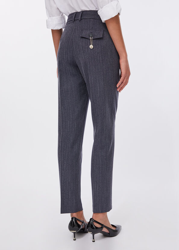 Pantaloni in flanella gessata