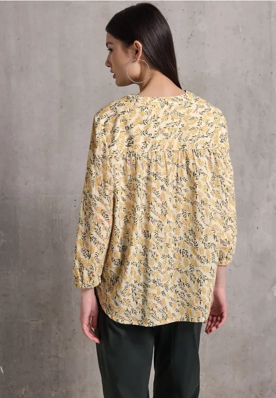 Gemusterte Baumwollbluse