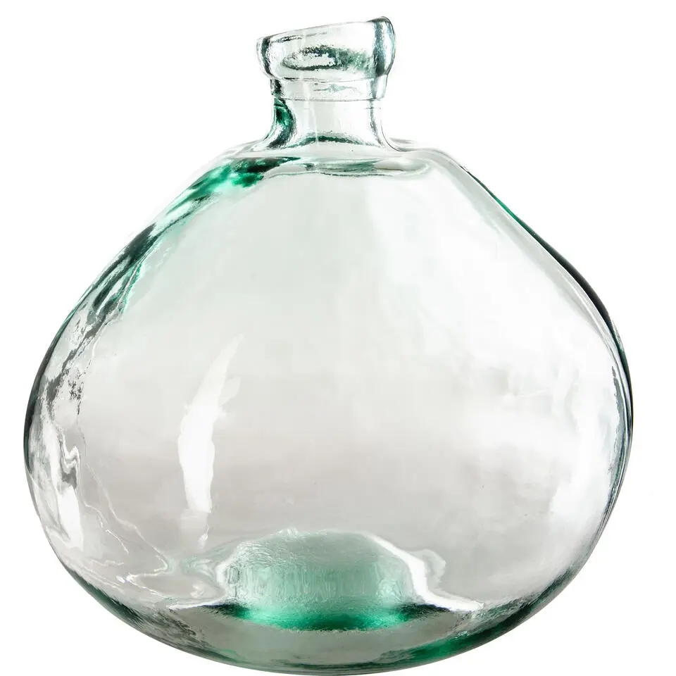 Atmosphera bol fles vaas - helder transparant - glas - H33 x D32 cm