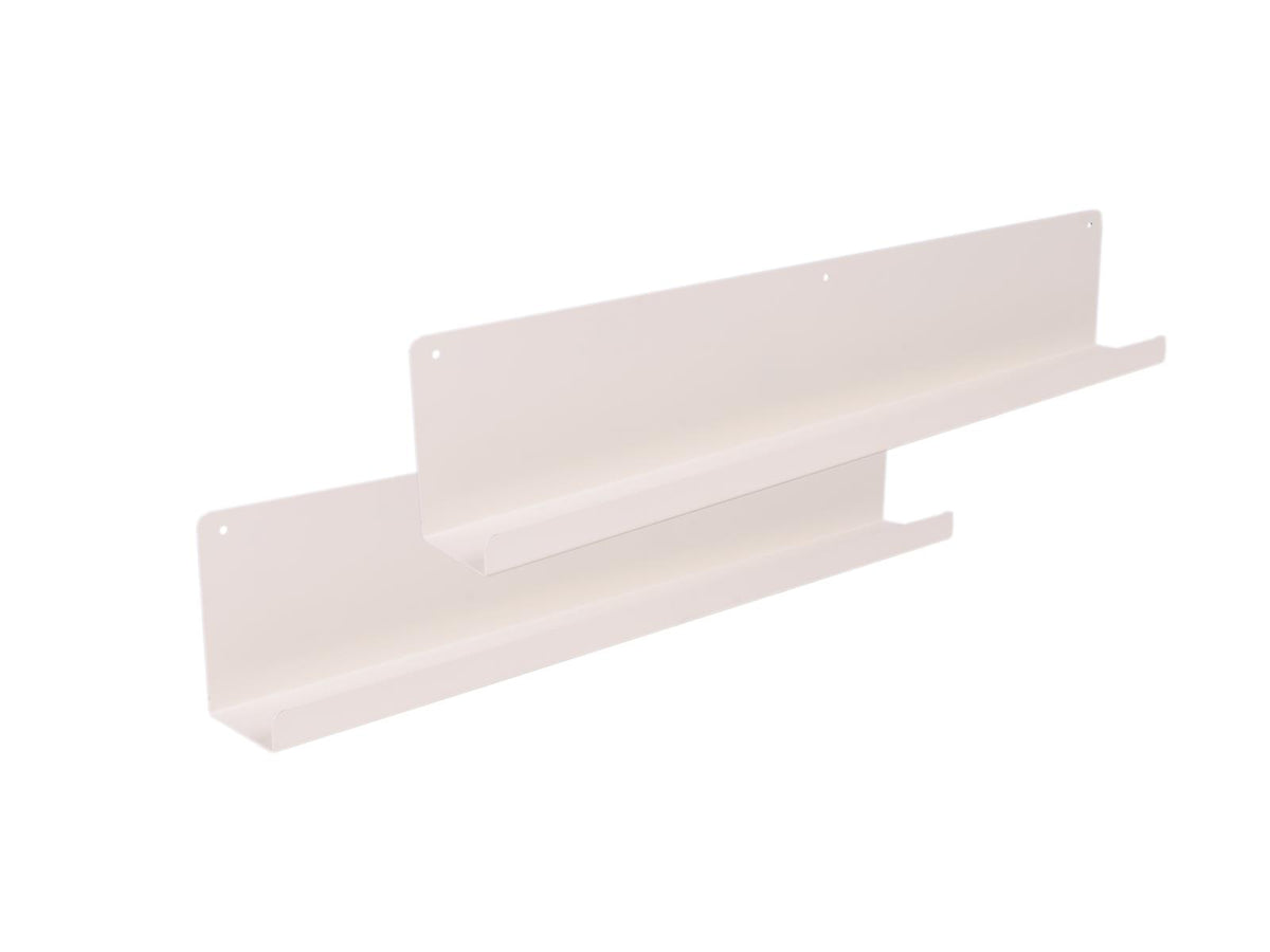 MaximaVida wandplank Wally 80 x 9 x 15 cm ivoor - 2 stuks