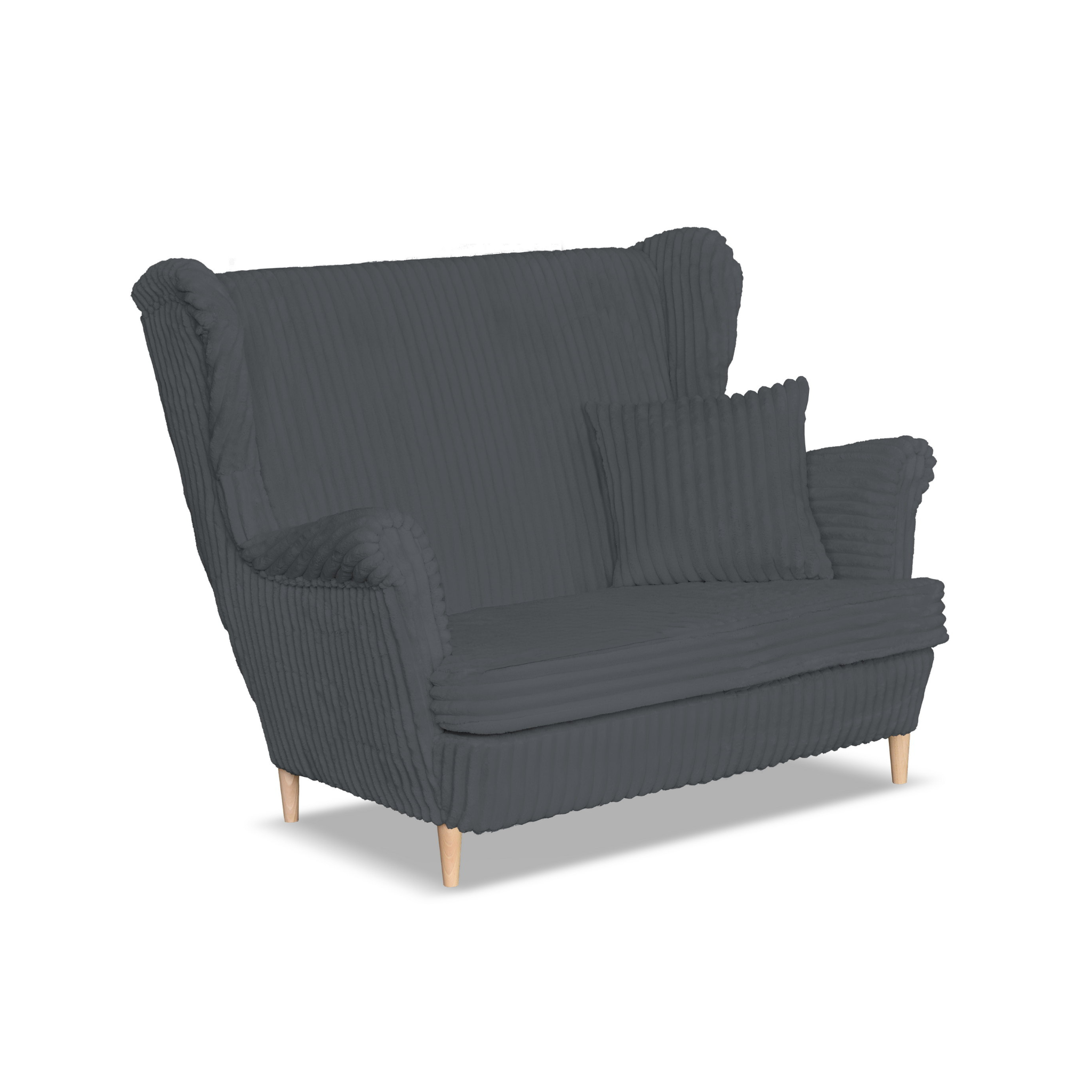 Sofa kanapa uszak Rene Estella skandynawska Family Meble c. szara sztruks