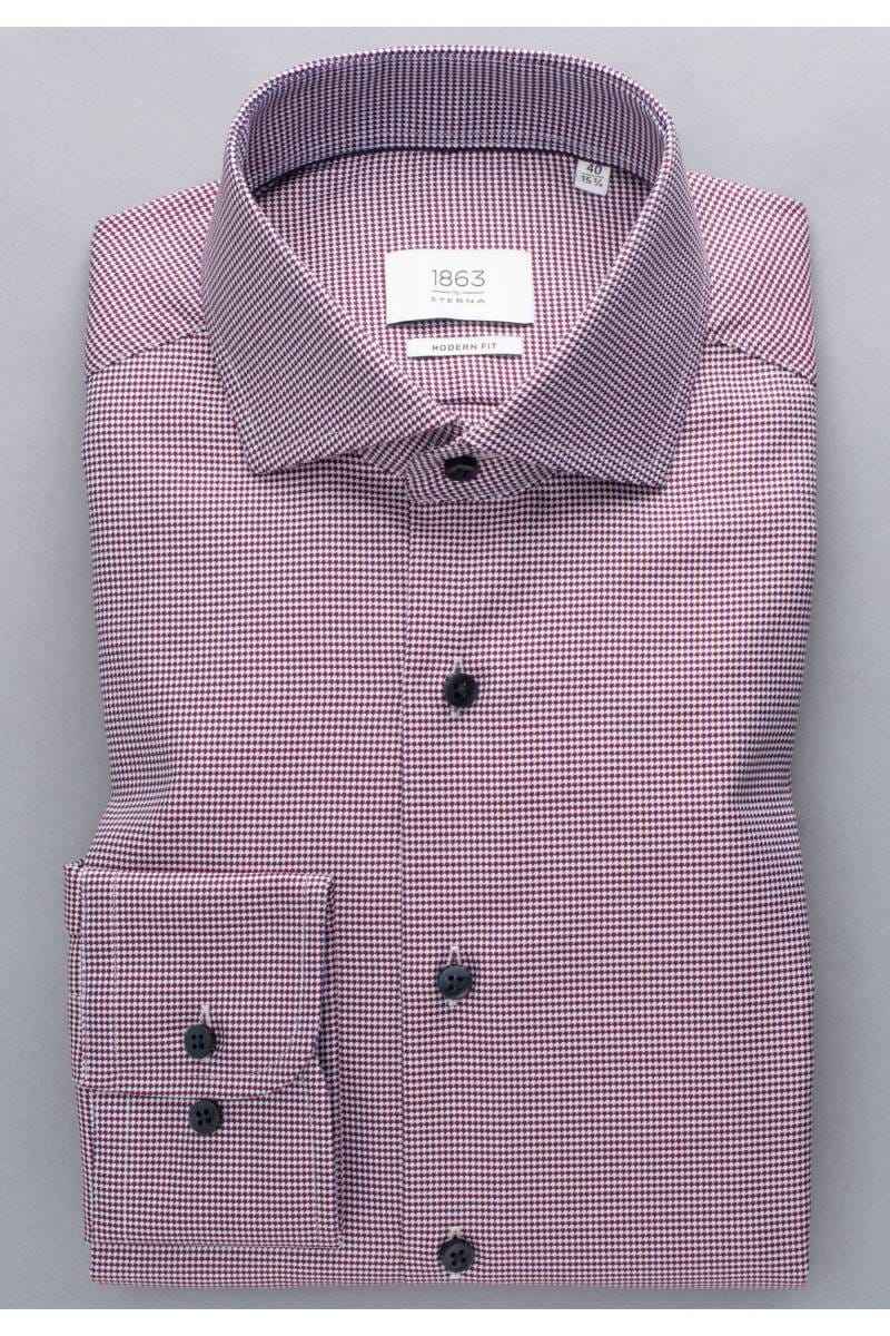 ETERNA 1863 Modern Fit Hemd chianti, Strukturiert