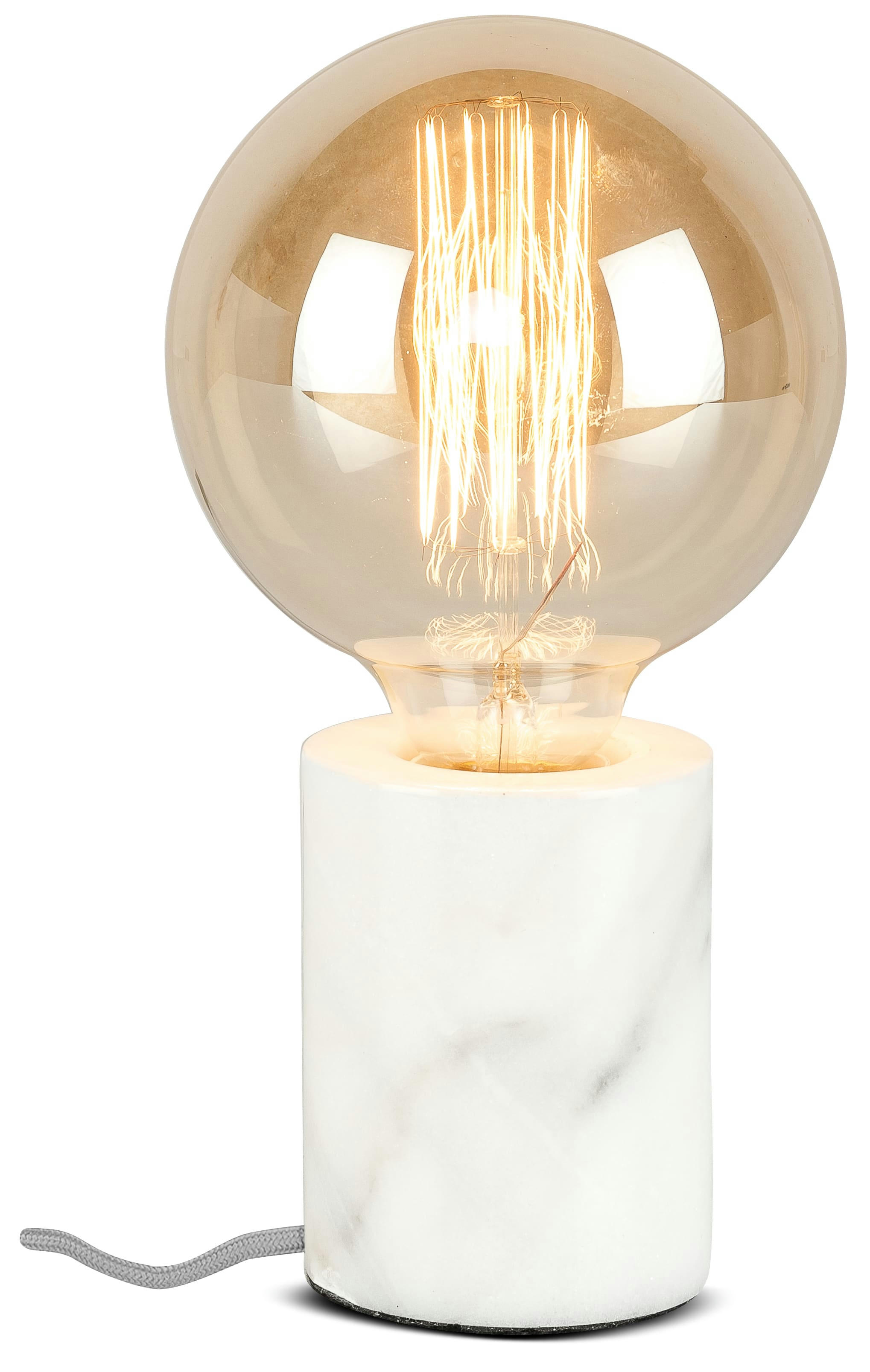 ATHENS - Lampe de table en marbre blanc H10cm