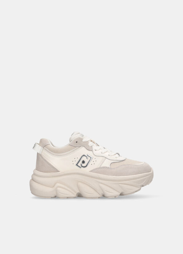 Chuncky sneakers in suede e rete