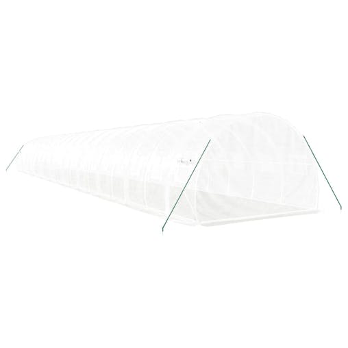 NNEVL Greenhouse with Steel Frame White 60 m&sup2; 20x3x2 m