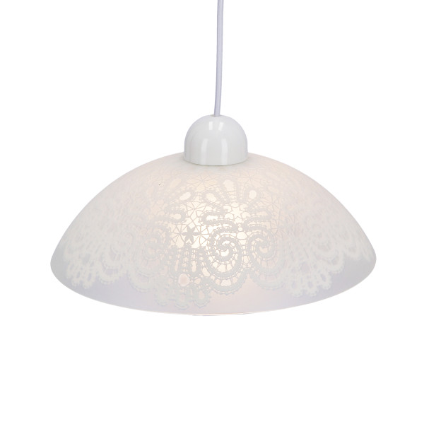 Lampa wisząca biała BILBAO 1xE27x60W wym: 70x30x30 cm Candellux