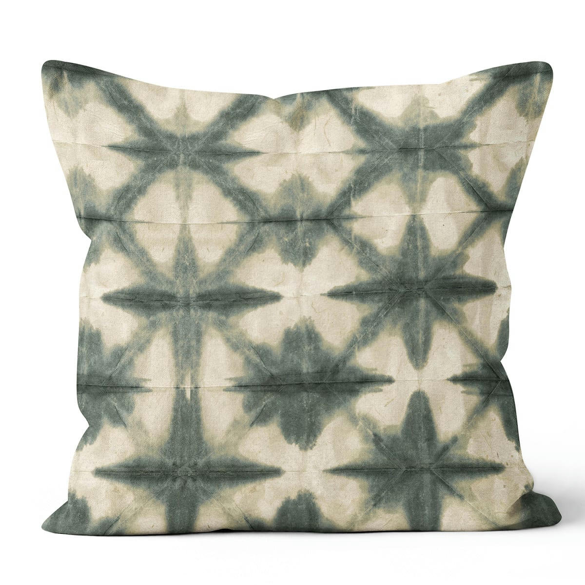 - Coussin motif polyester vert 40x40cm