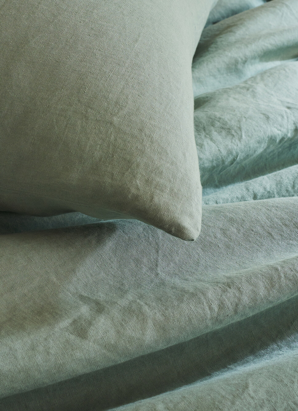 HOUSSE DE COUETTE EN LIN LAVÉ SAUGE