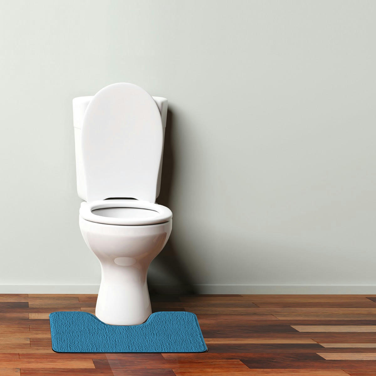 POLYNESIE - Tapis de toilette en polyester uni pacifique 50x40cm