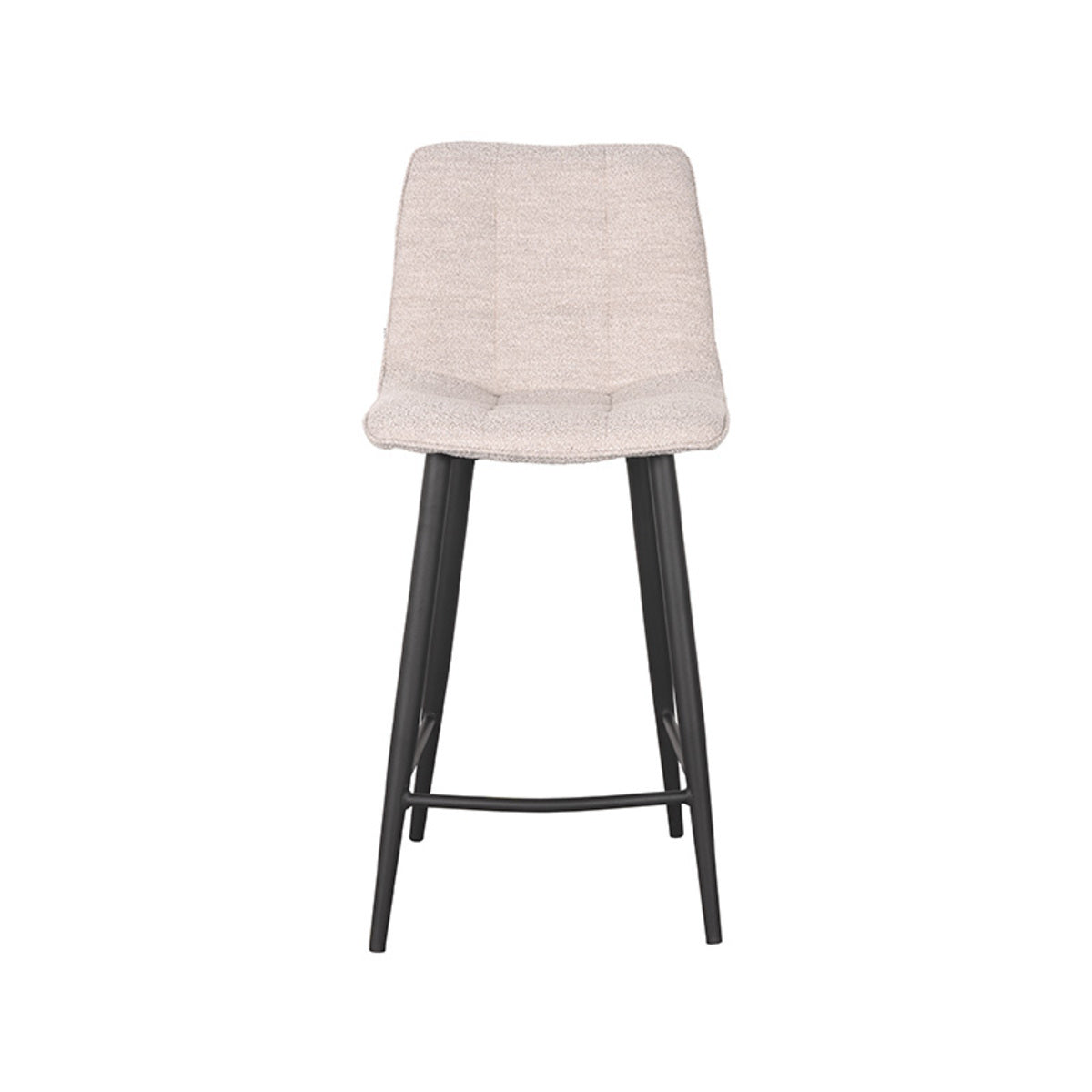 LABEL51 Barstoel Jelt - Naturel Bouclé - Zithoogte 65cm - Set van 2