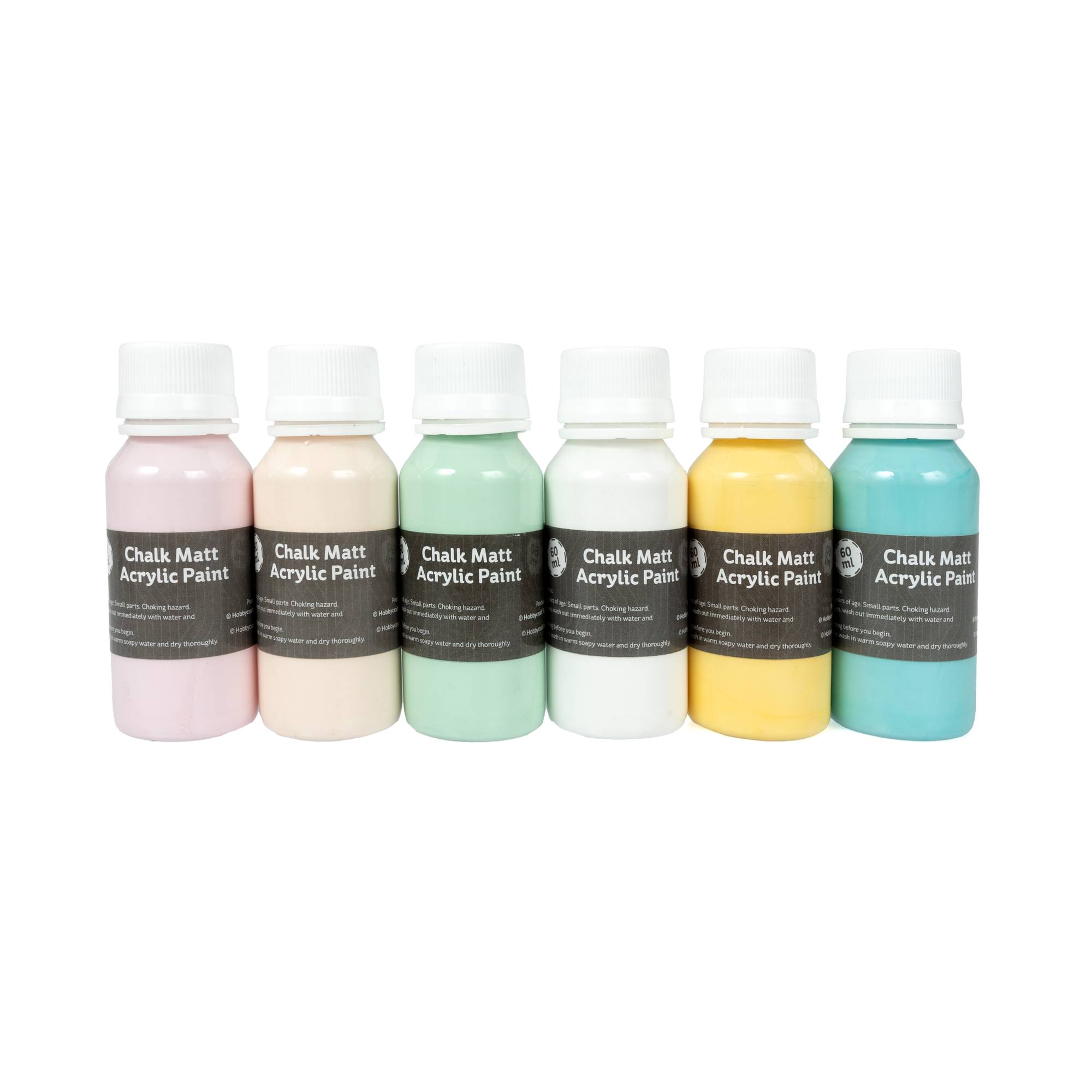 Chalk Matt Acrylic Craft Paints 60ml 6 Pack