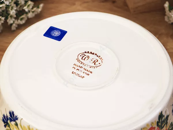 Naczynie do zapiekania 28 cm okrągłe Bolesławiec - Maki Smolińskiej gat. I