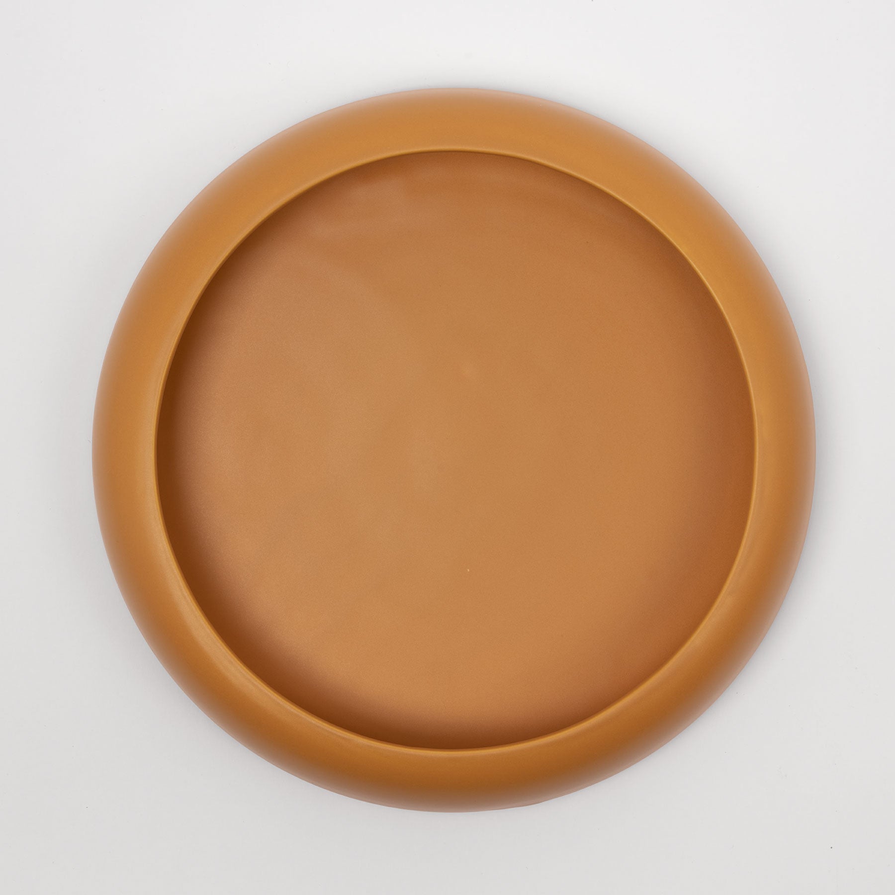 Large Mustard Low-Profile Centerpiece Bowl
